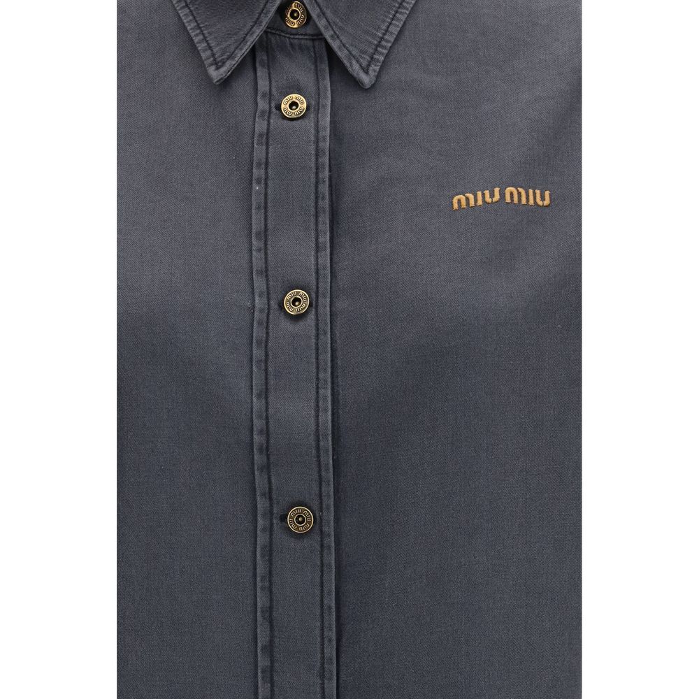 Miu Miu Gray Denim Shirt