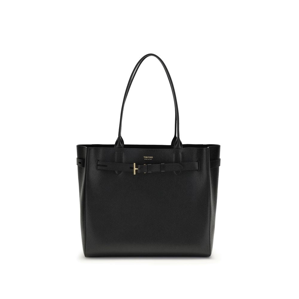 Tom Ford Black Leather Shoulder Bag