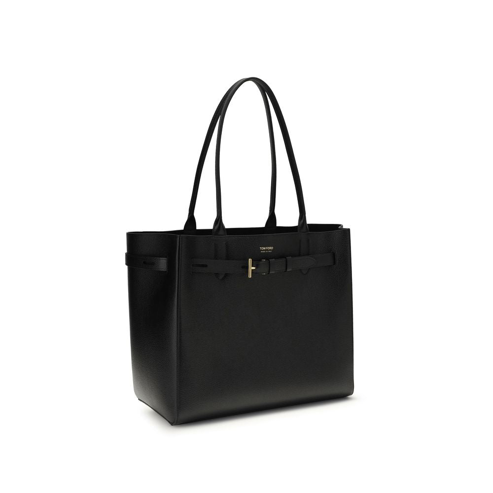 Tom Ford Black Leather Shoulder Bag
