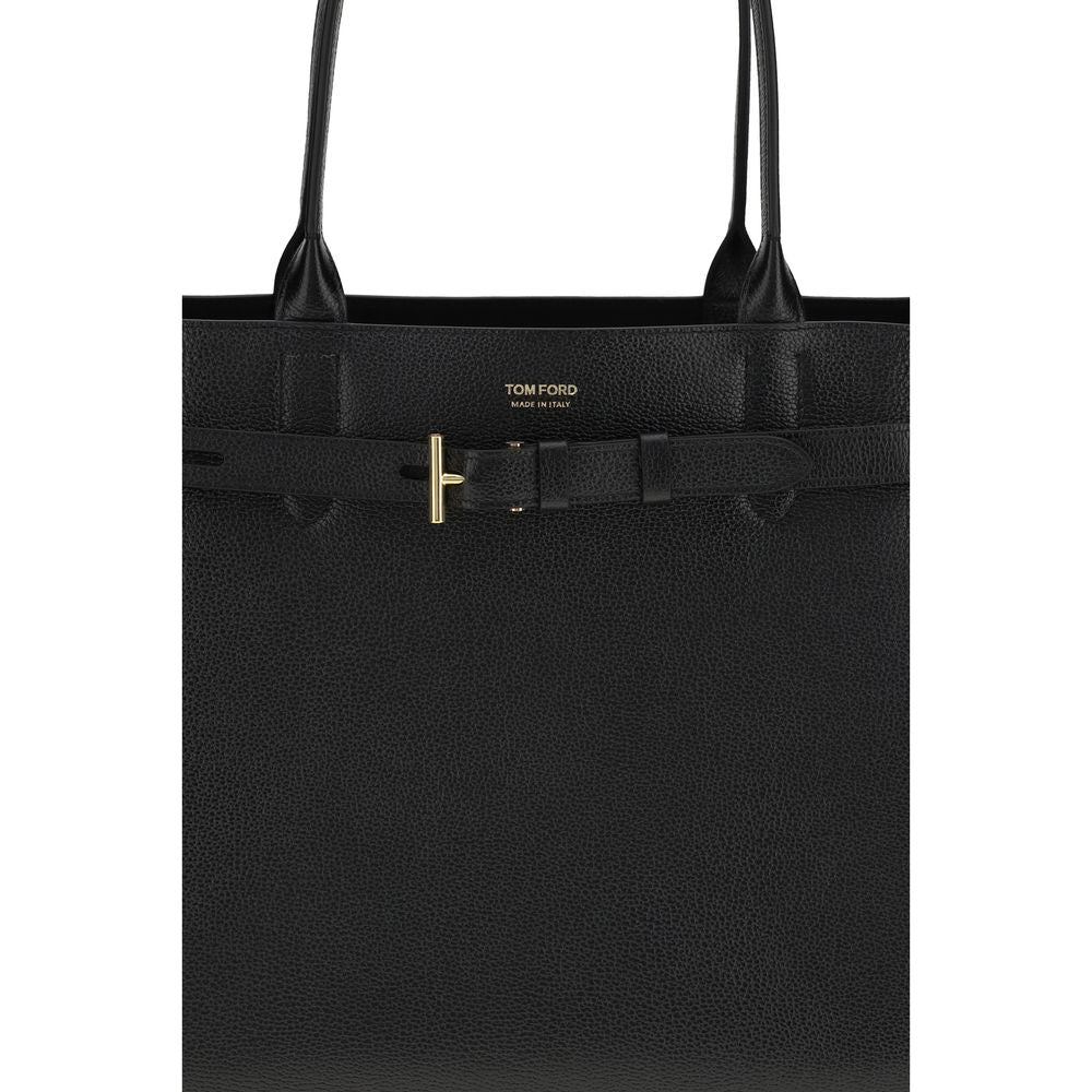 Tom Ford Black Leather Shoulder Bag