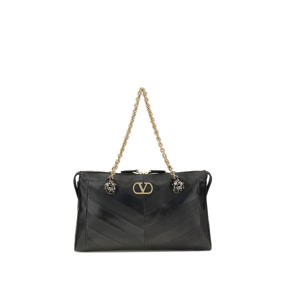 Valentino Garavani Black Aries Aries Shoulder Bag