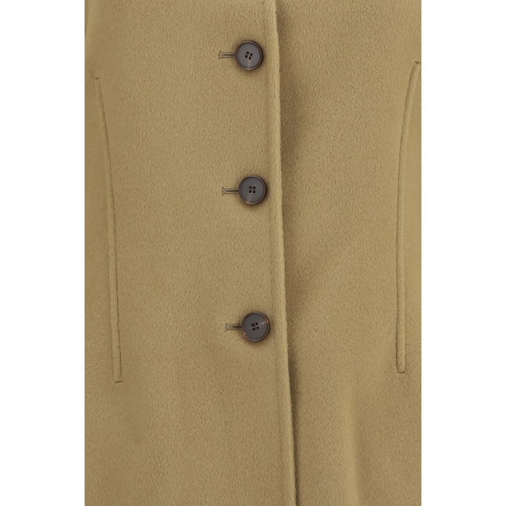 Rohe Beige Wool Full-Length Jacket