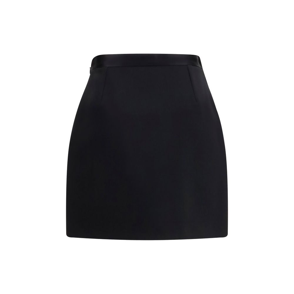Versace Black Wool Mini Skirt