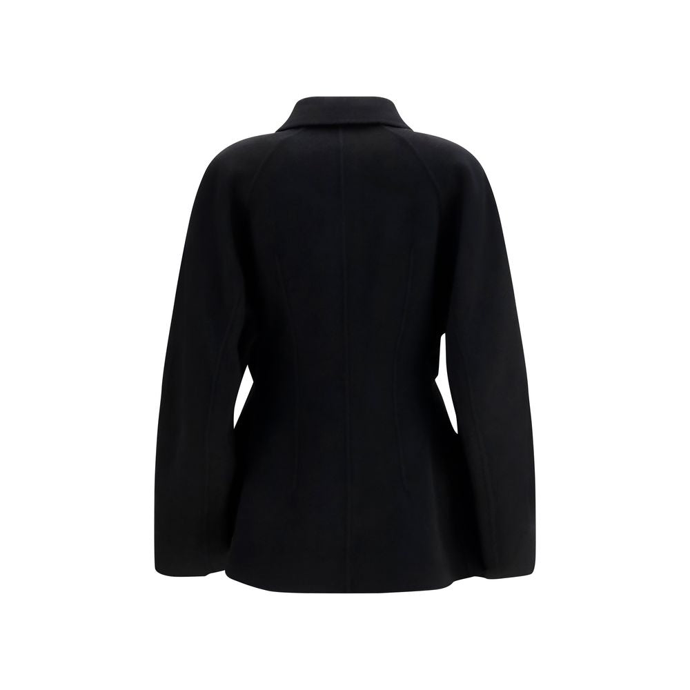 Rohe Black Wool Full-Length Jacket