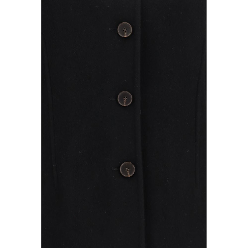 Rohe Black Wool Full-Length Jacket