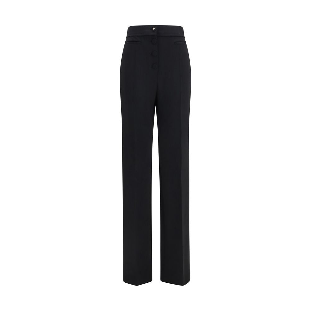 Valentino Garavani Black Wool Flared Pants