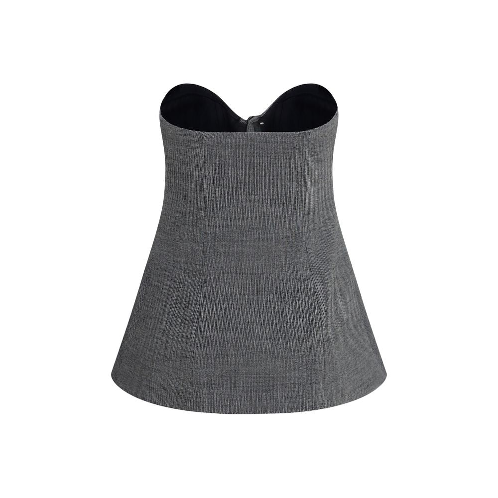 Magda Butrym Gray Wool Corset