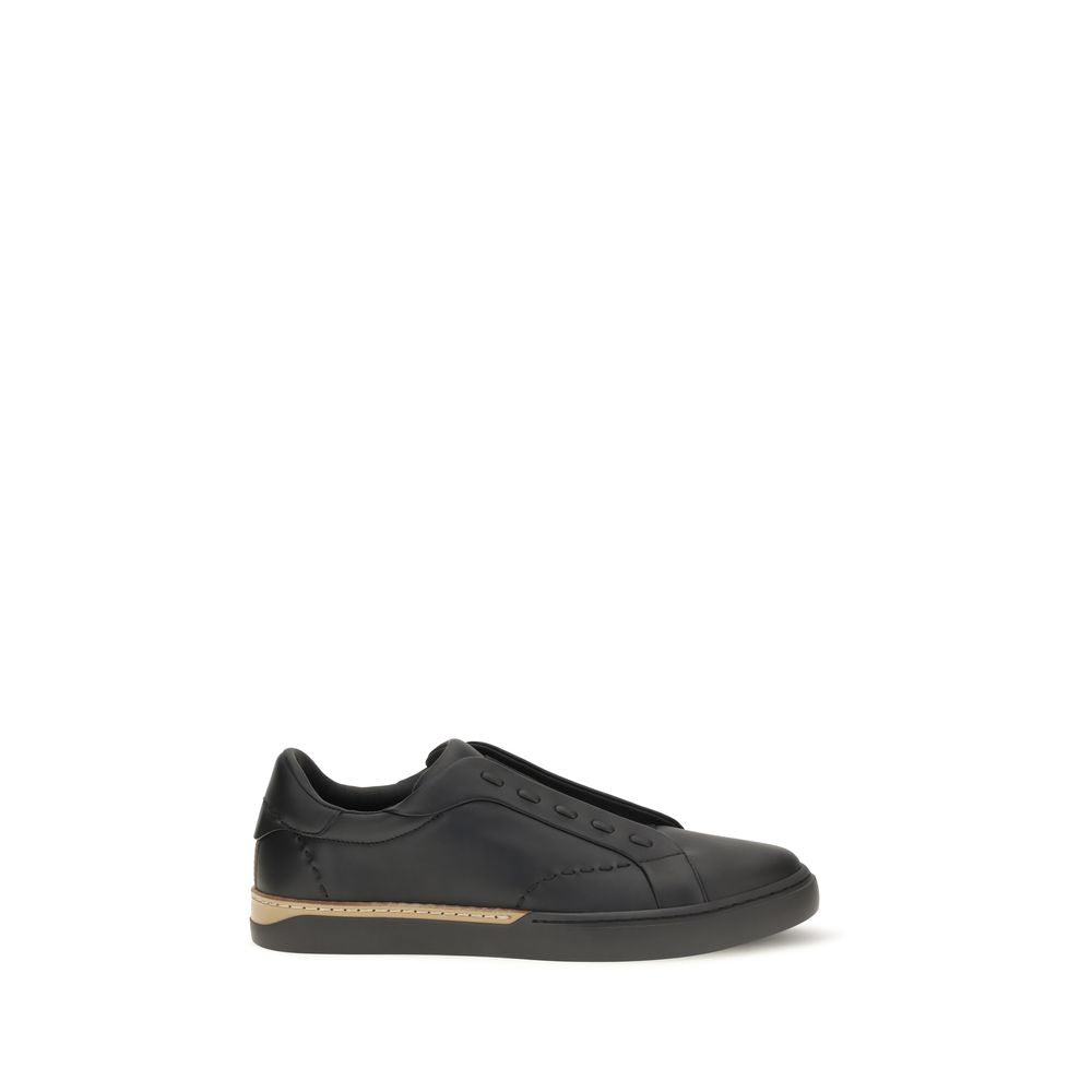 Fendi Black Leather Sneakers