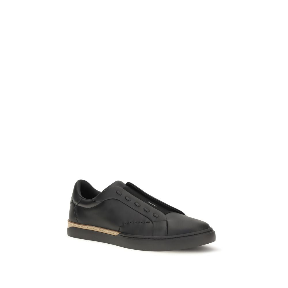 Fendi Black Leather Sneakers