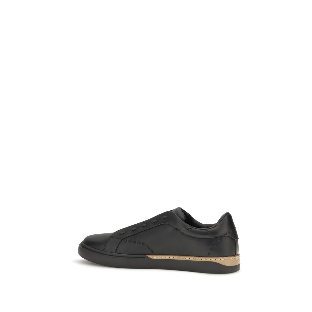 Fendi Black Leather Sneakers