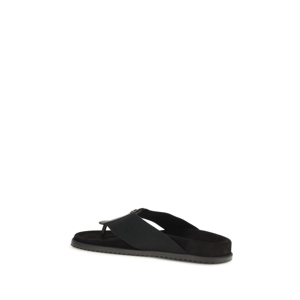 Dolce & Gabbana Black Flip-Flop Sandals