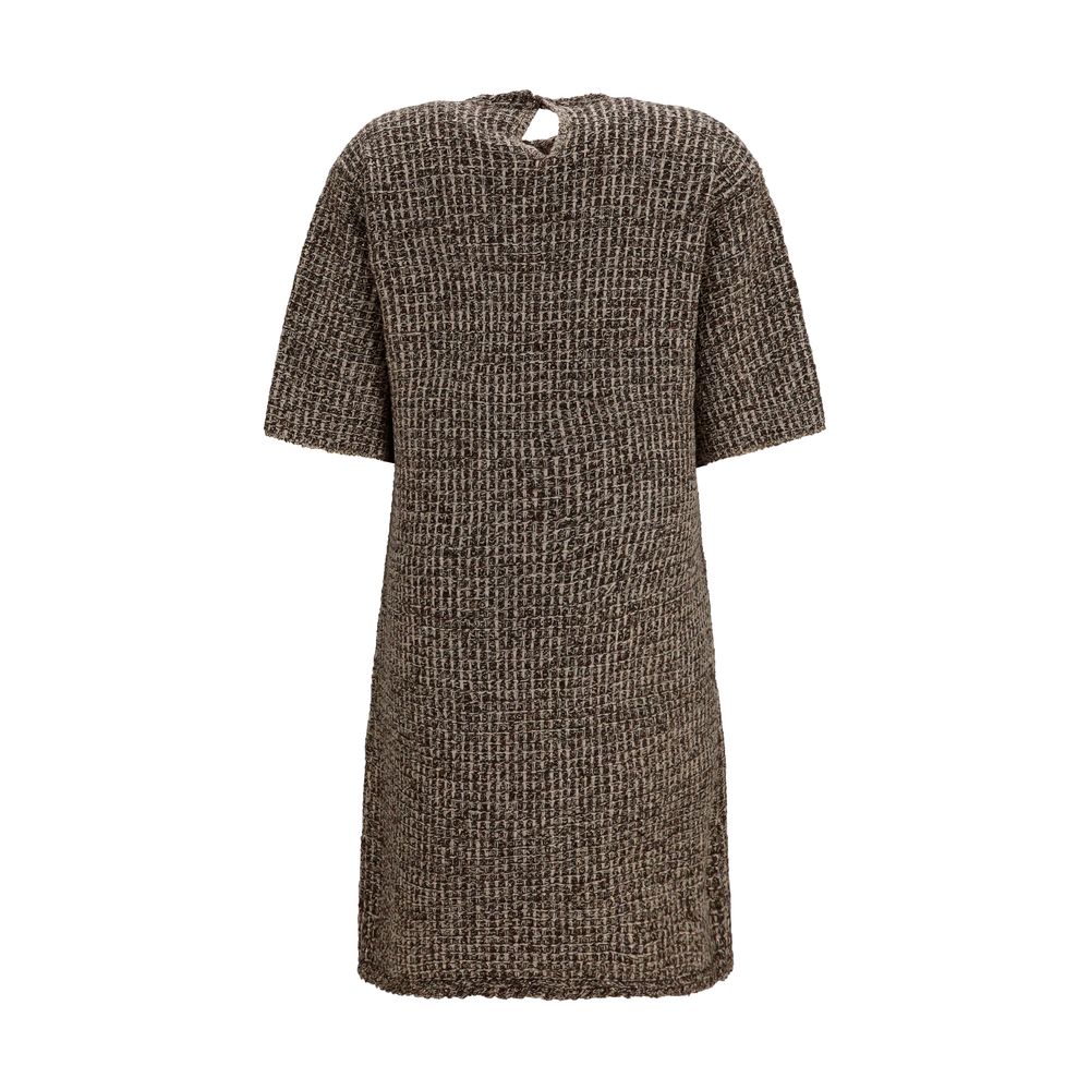 Fabiana Filippi Brown Wool Casual Dress