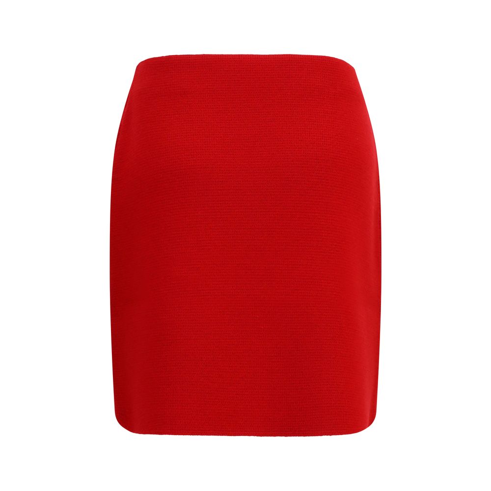 Fabiana Filippi Red Wool Oves Aries Mini Skirt