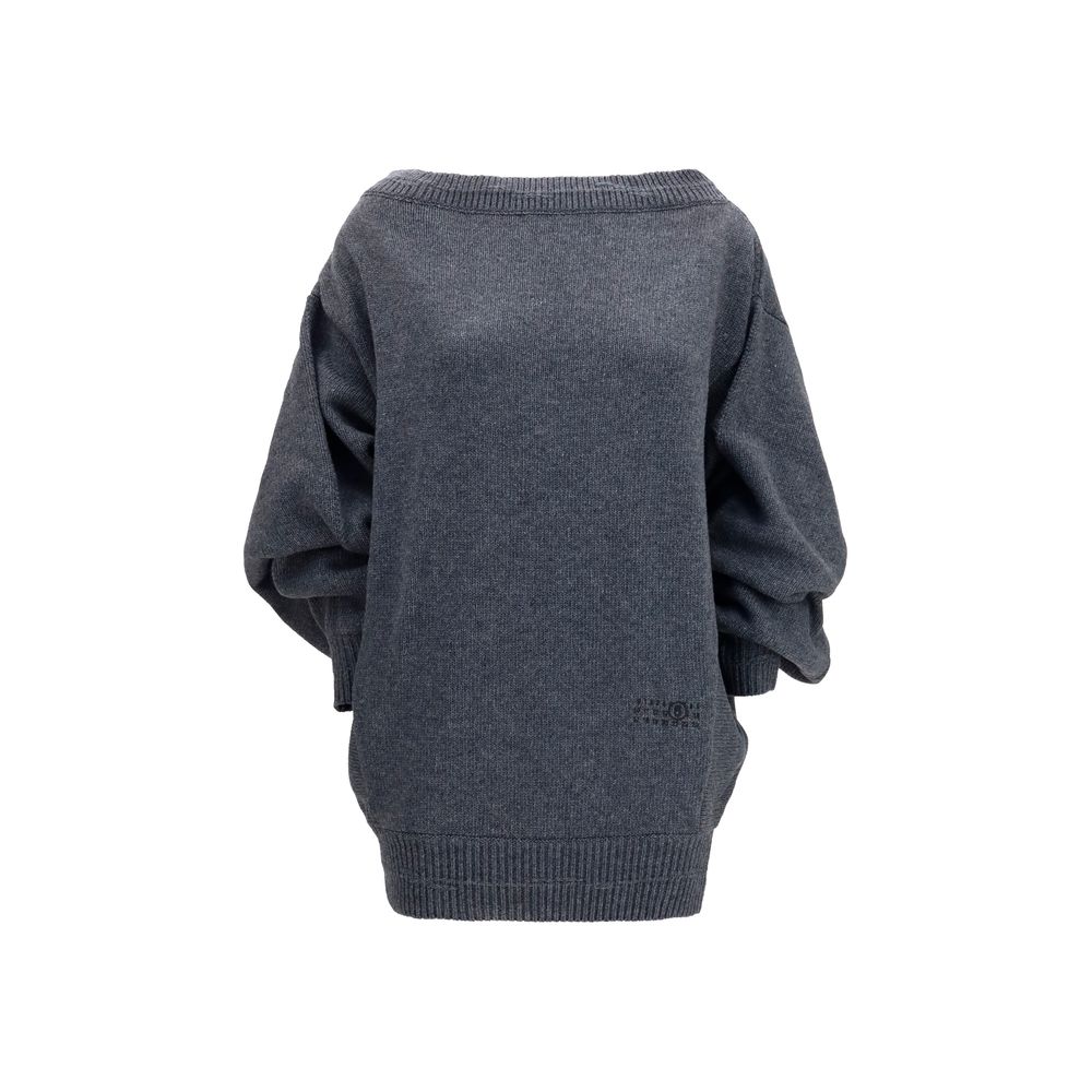 MM6 Gray Wool Casual Dress