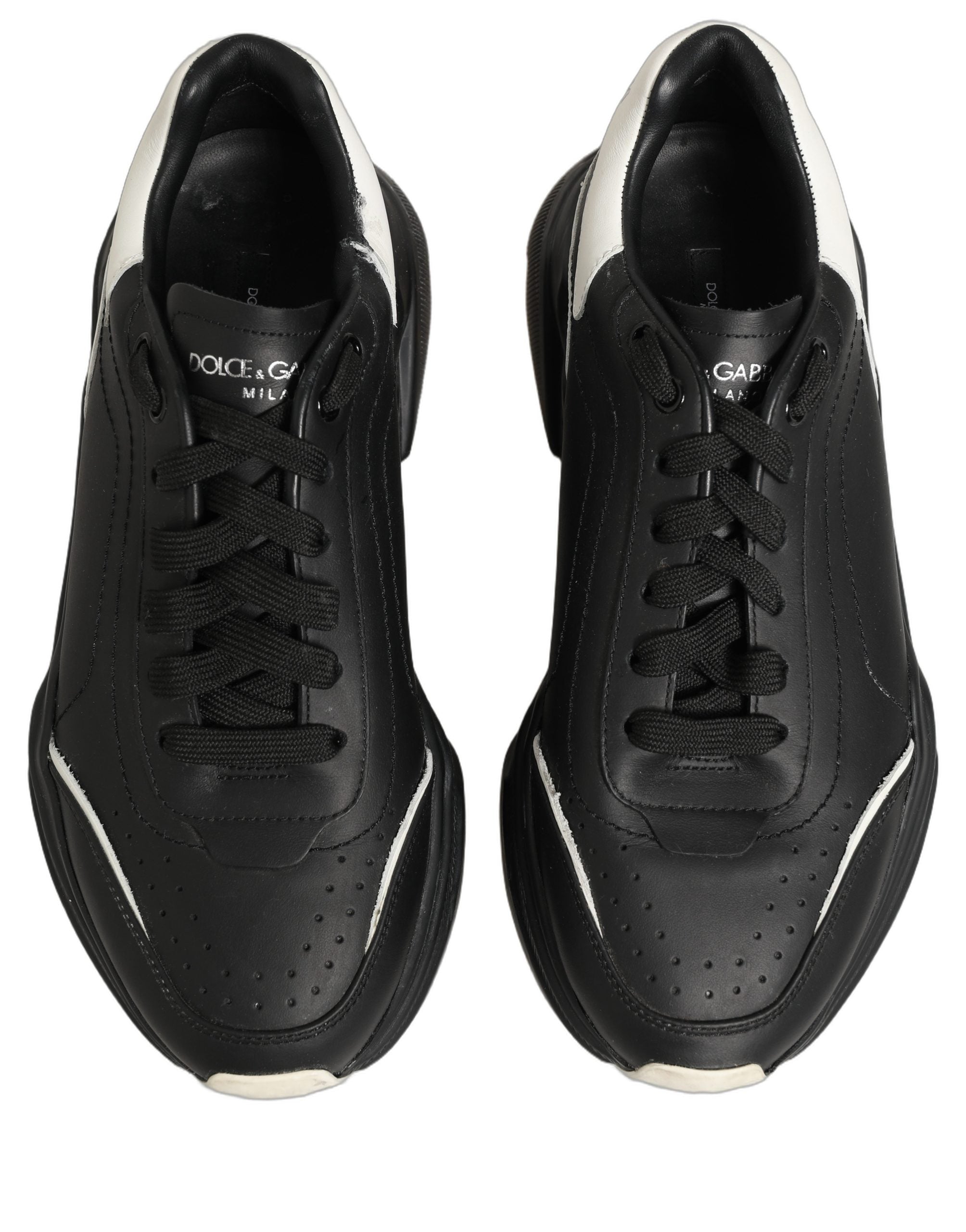 Dolce & Gabbana Black White Daymaster Low Top Sneakers Shoes
