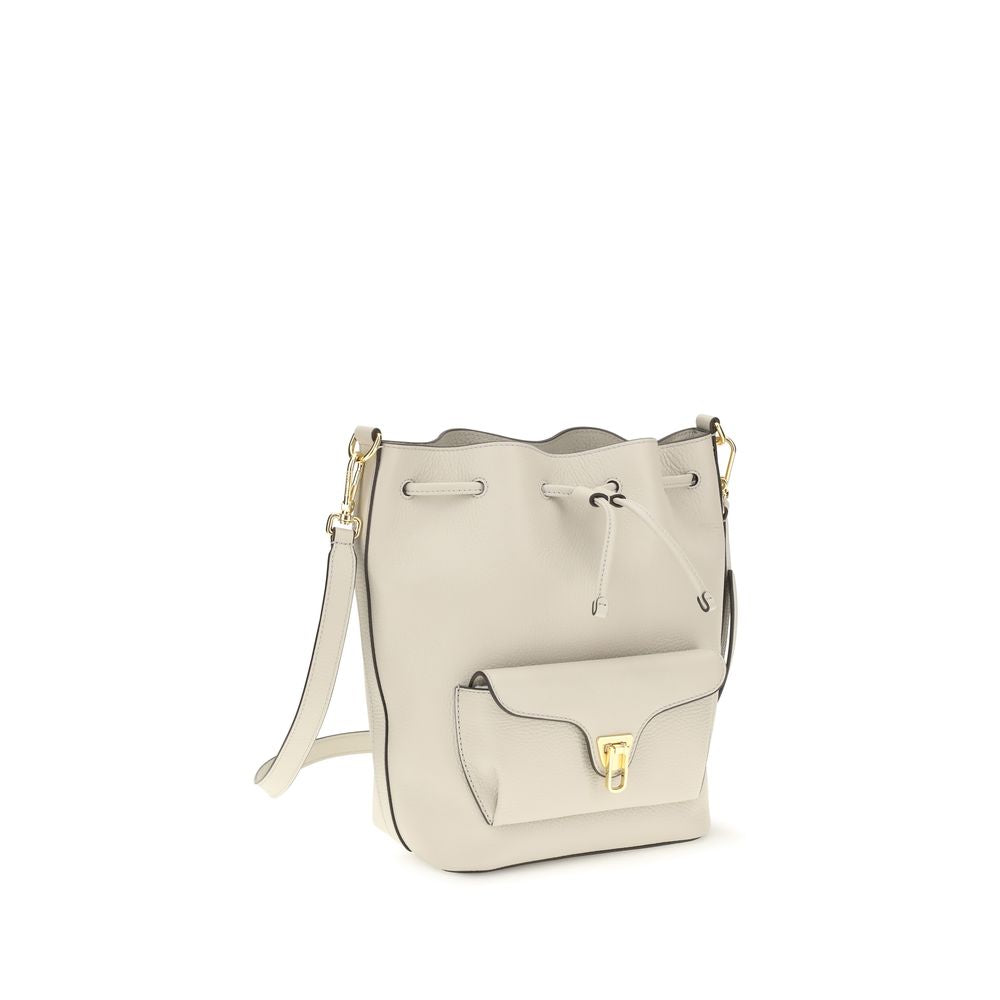 Coccinelle Beige Leather Backet Bag