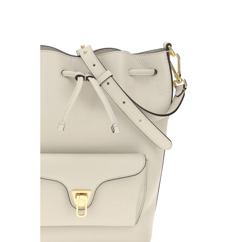 Coccinelle Beige Leather Backet Bag