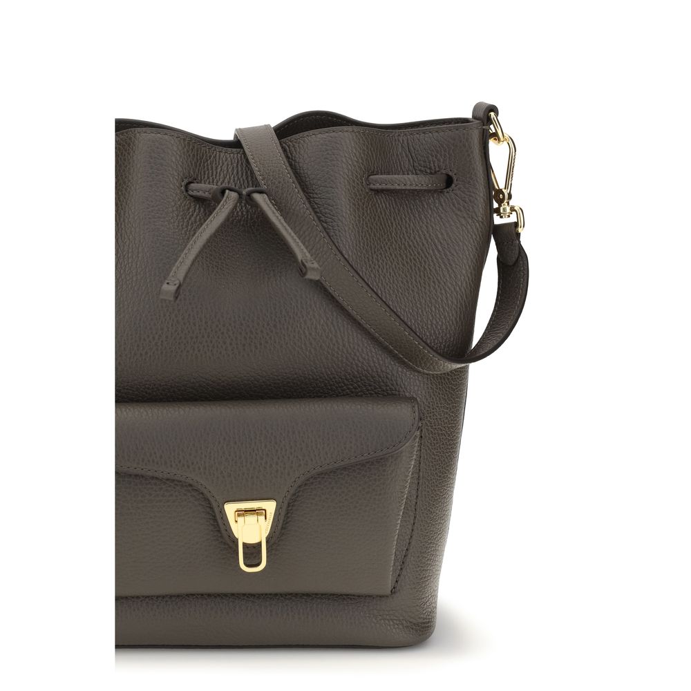 Coccinelle Brown Leather Backet Bag