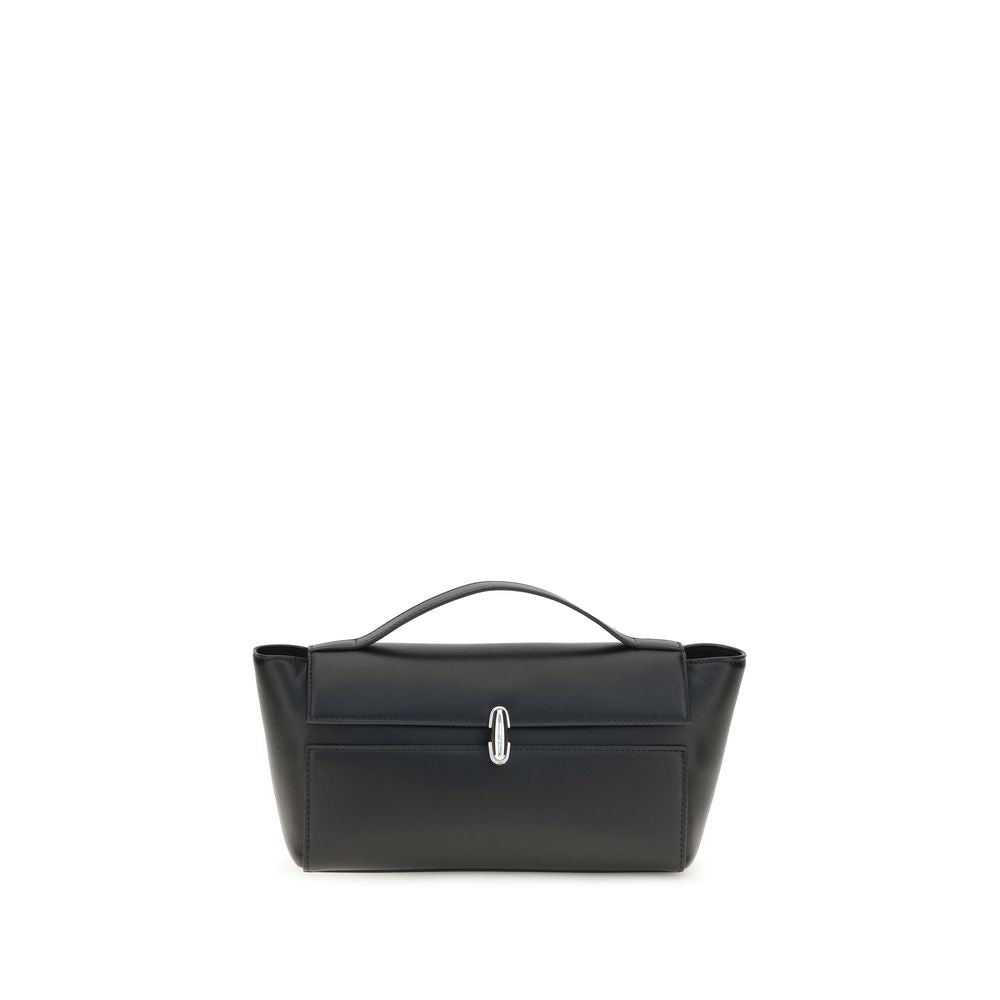 Savette Black Leather Shoulder Bag