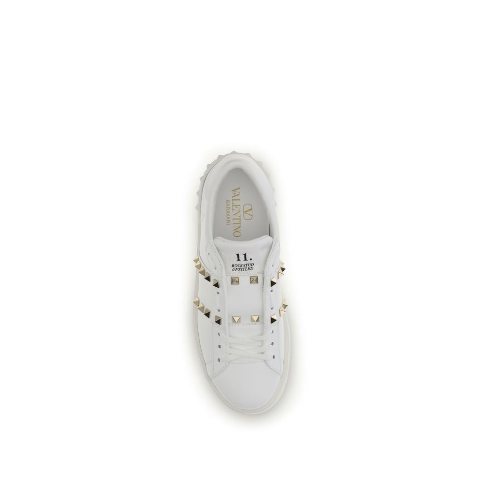Valentino Garavani White Leather Platform Sneakers