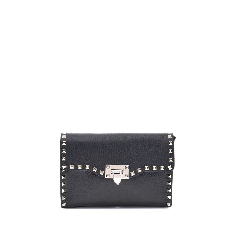 Valentino Garavani Black Leather Shoulder Bag