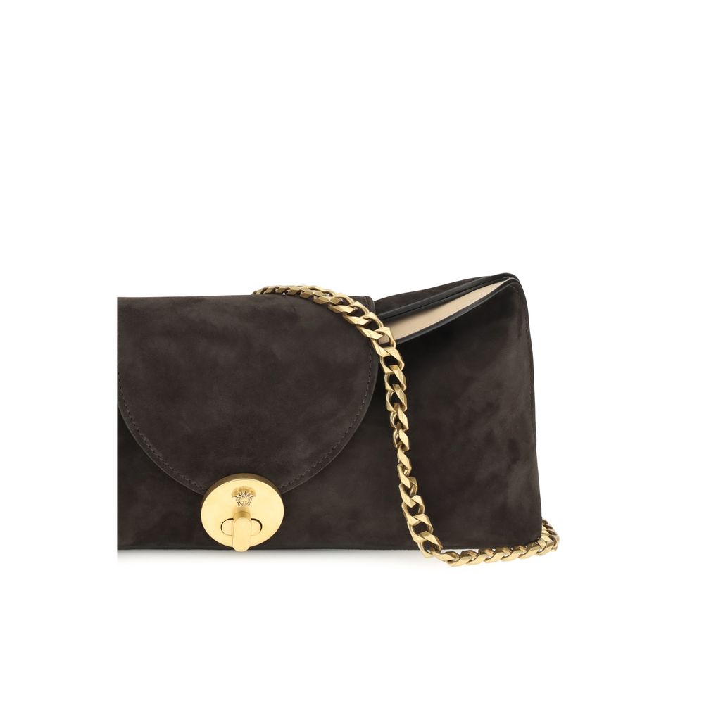 Versace Brown Leather Shoulder Bag
