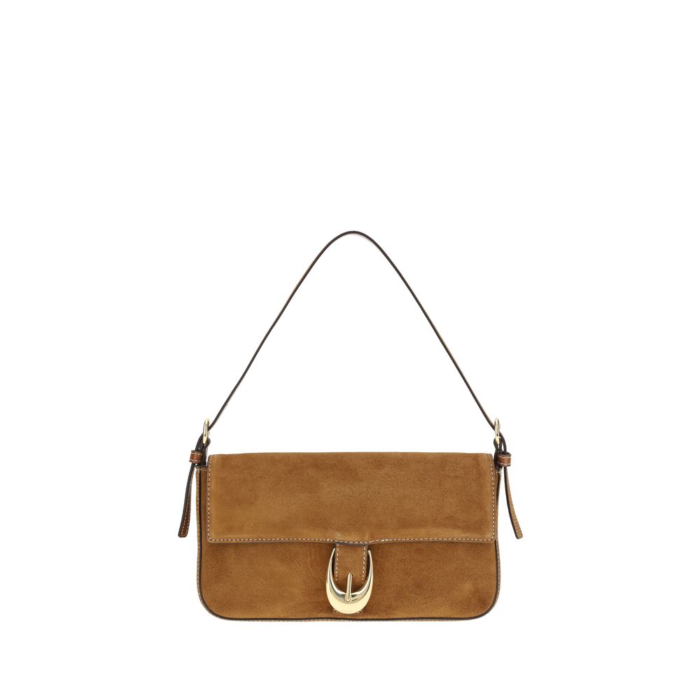 Staud Brown Leather Shoulder Bag