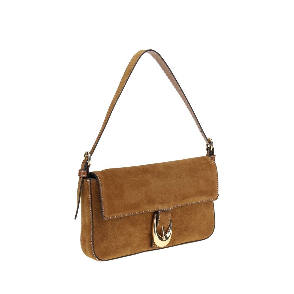 Staud Brown Leather Shoulder Bag
