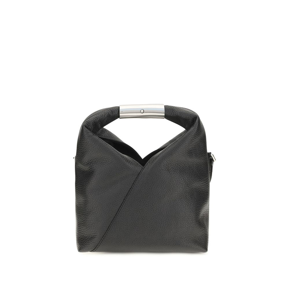 MM6 Black Leather Shoulder Bag