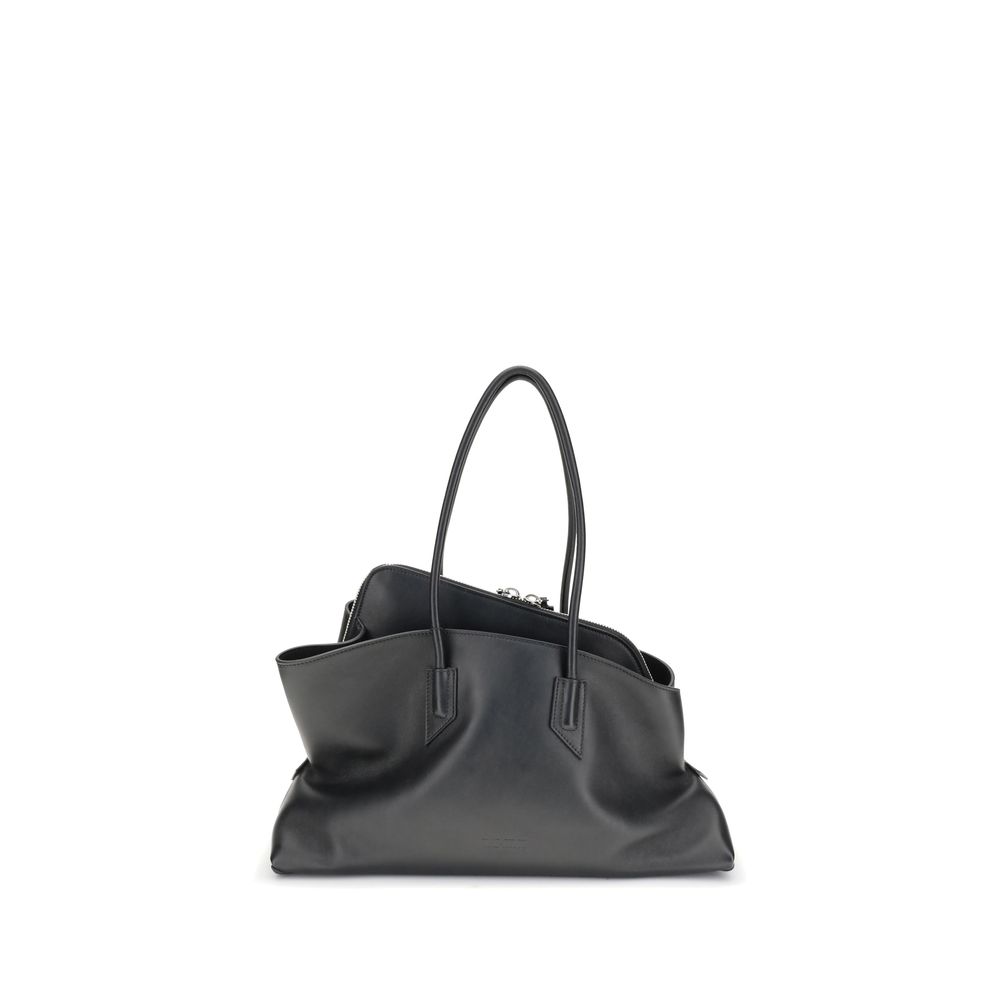 The Attico Black Leather Shoulder Bag