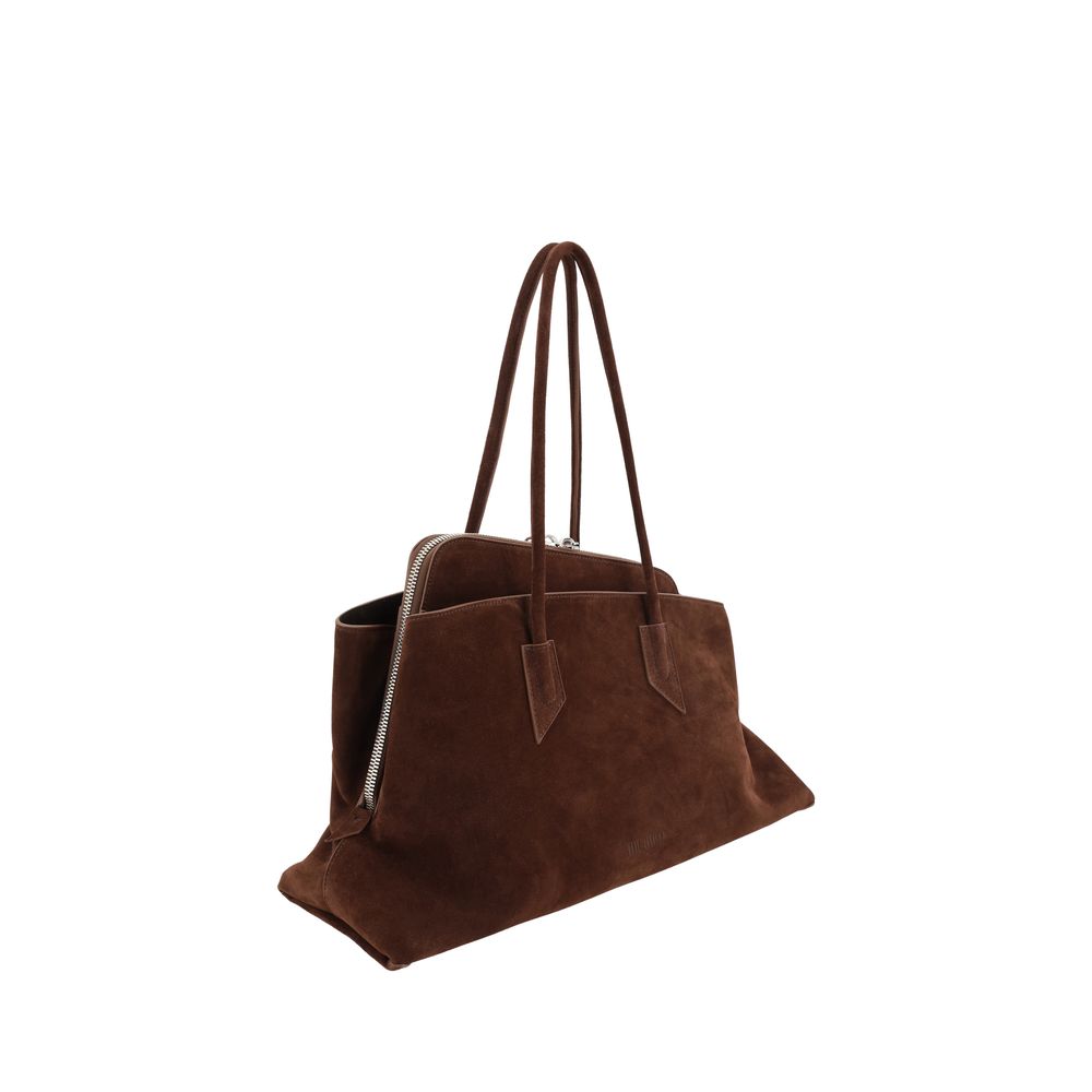 The Attico Brown Leather Shoulder Bag