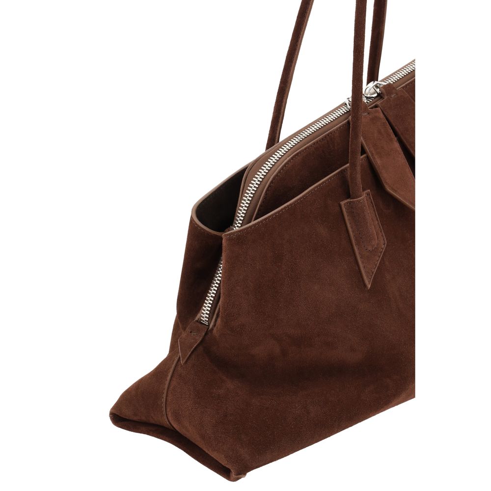 The Attico Brown Leather Shoulder Bag