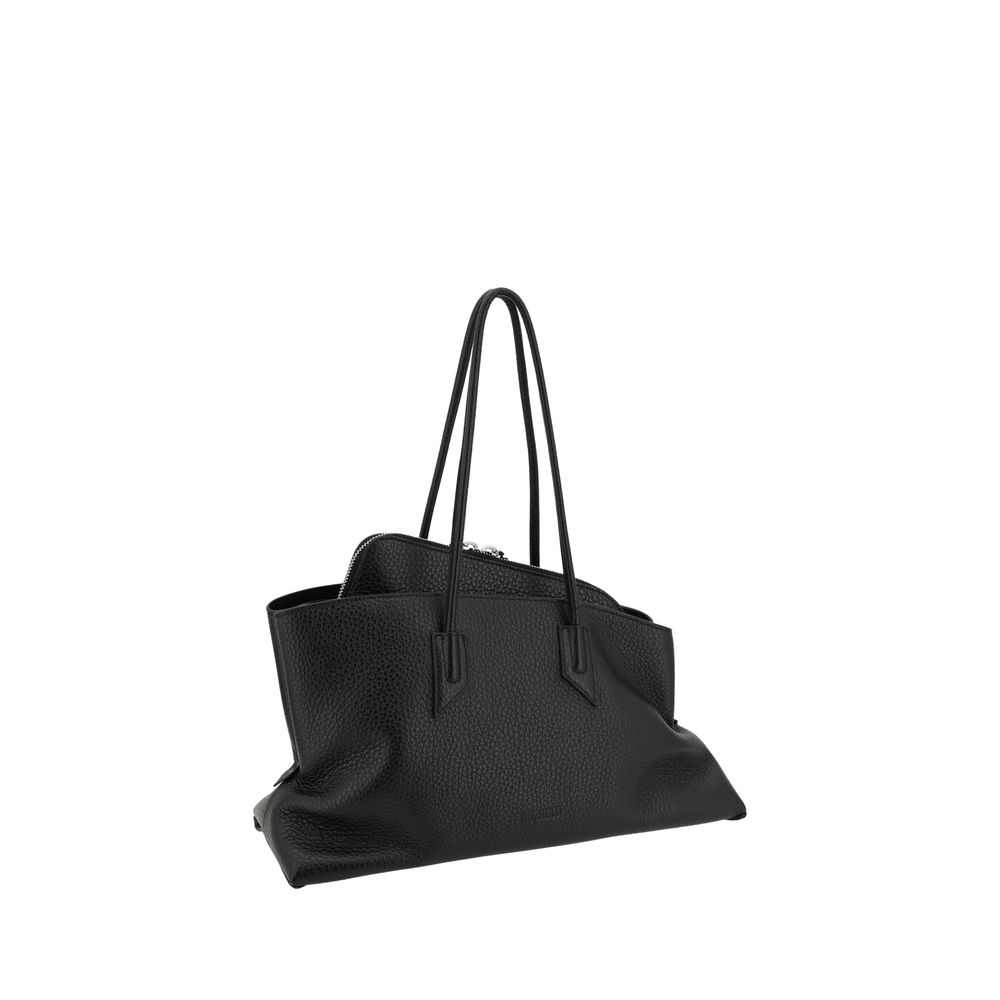 The Attico Black Leather Shoulder Bag