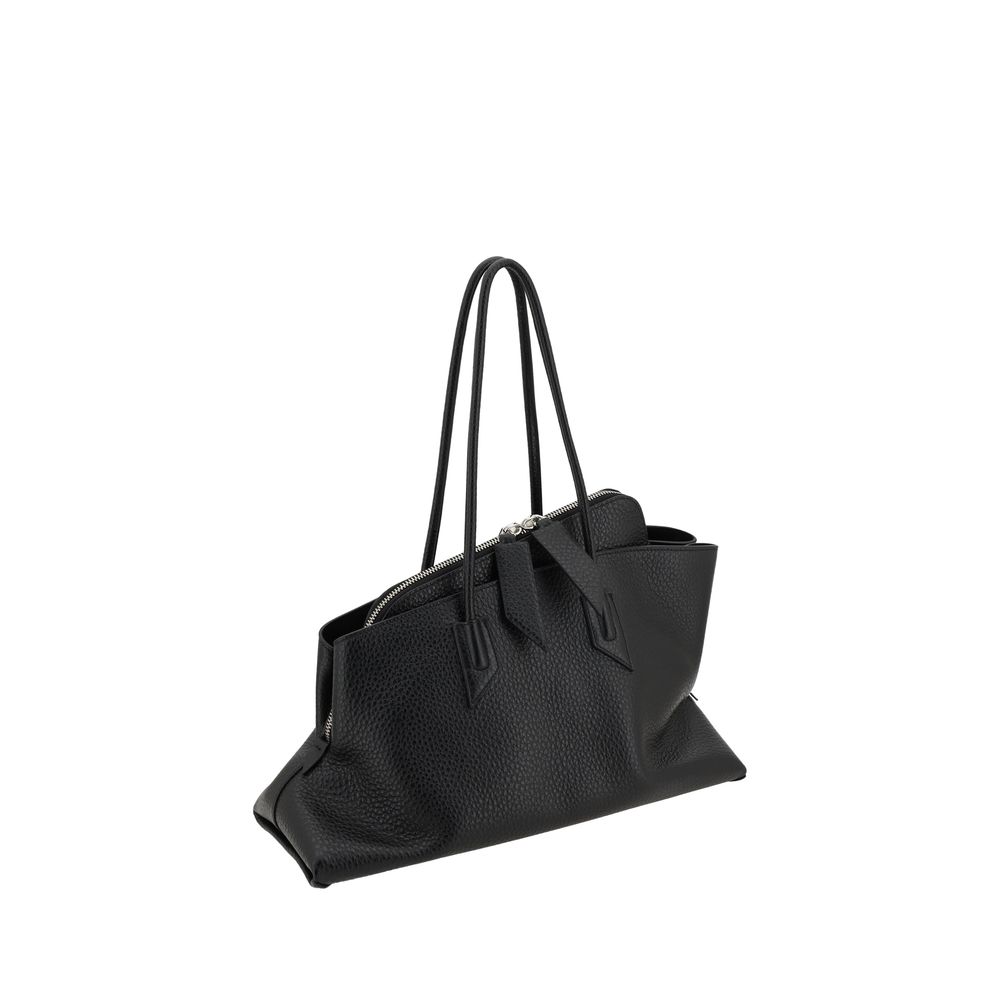 The Attico Black Leather Shoulder Bag