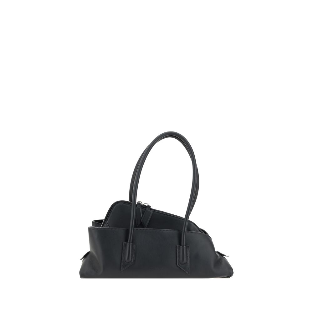 The Attico Black Leather Shoulder Bag