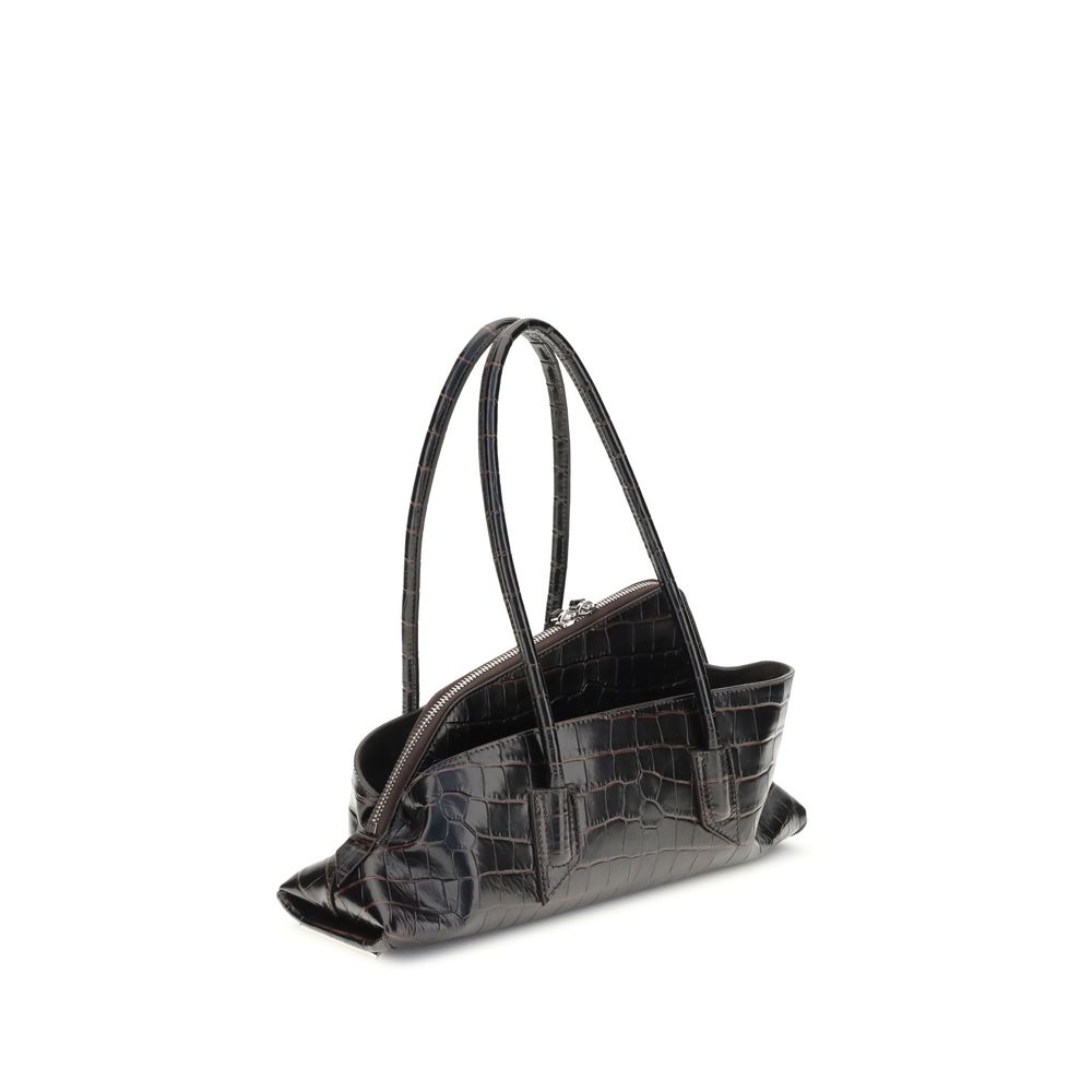 The Attico Black Leather Shoulder Bag