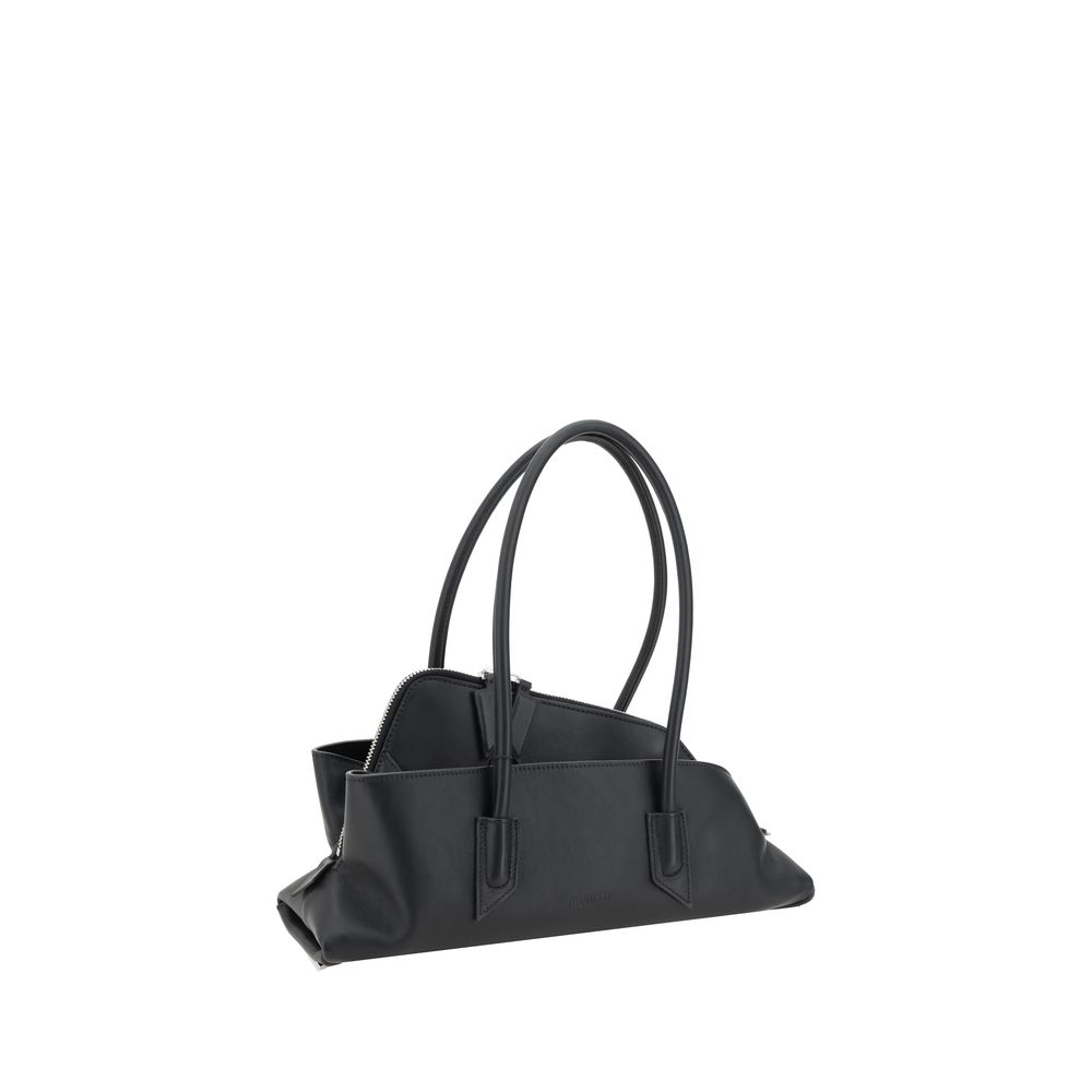 The Attico Black Leather Shoulder Bag