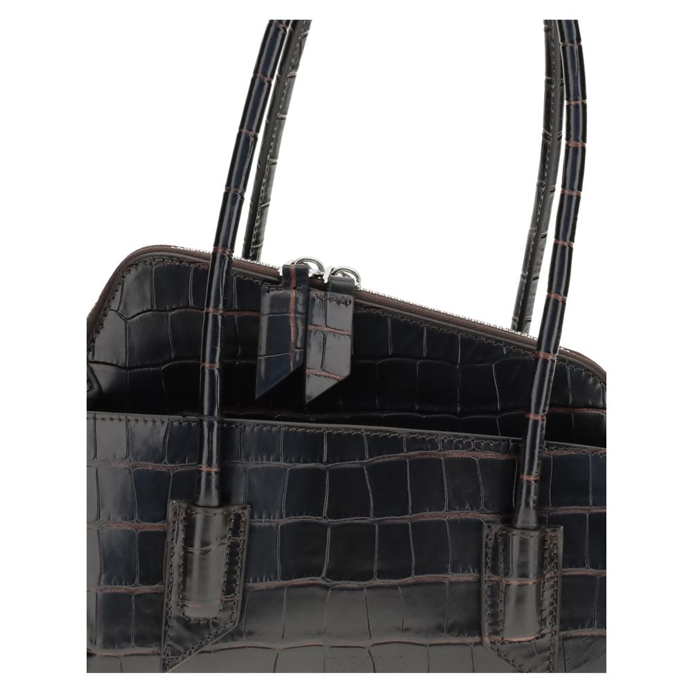 The Attico Black Leather Shoulder Bag