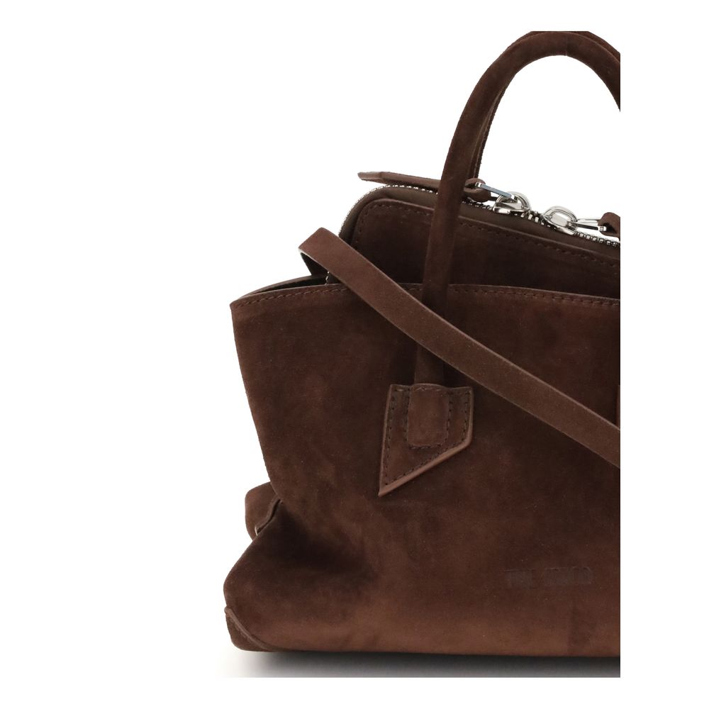 The Attico Brown Leather Shoulder Bag