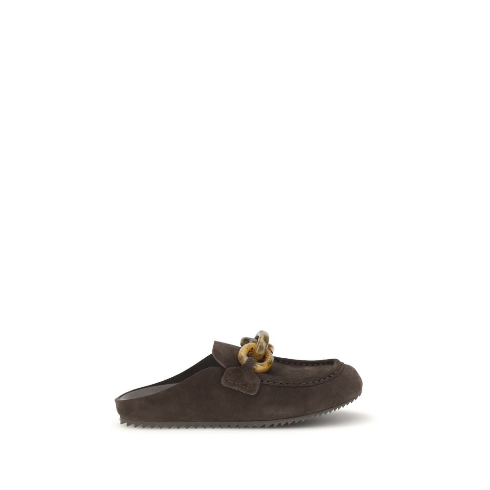 Pedro García Brown Leather Mules