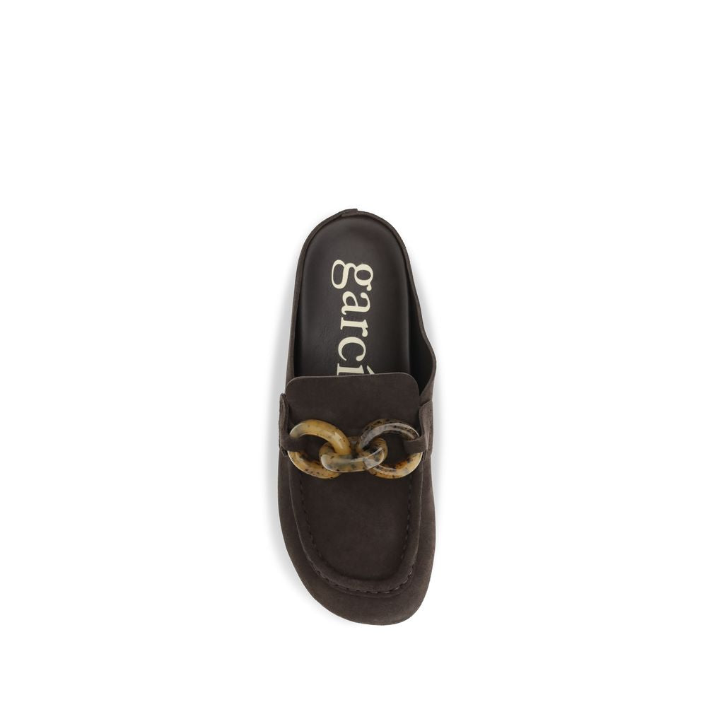 Pedro García Brown Leather Mules