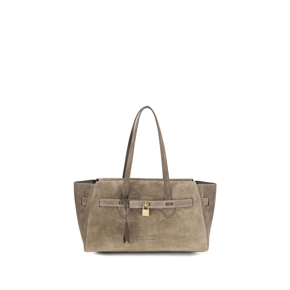 Brunello Cucinelli Brown Leather Shoulder Bag