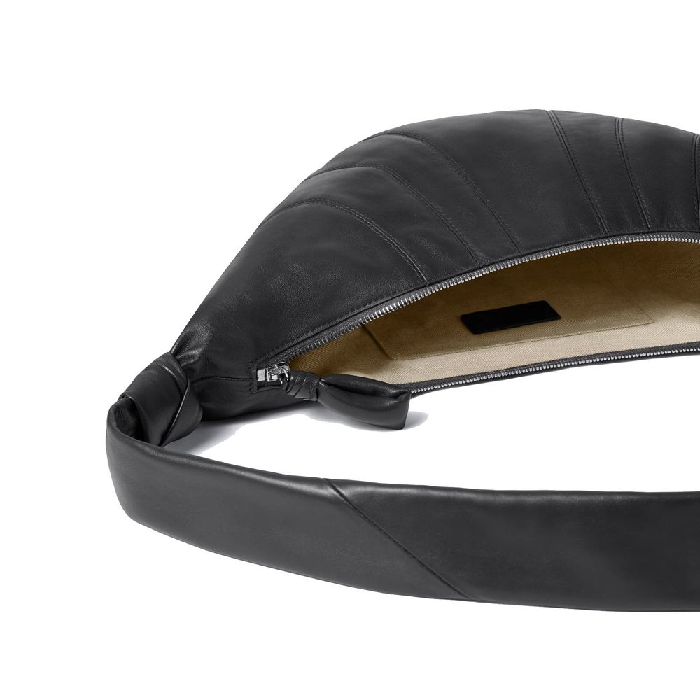 Lemaire Black Leather Shoulder Bag