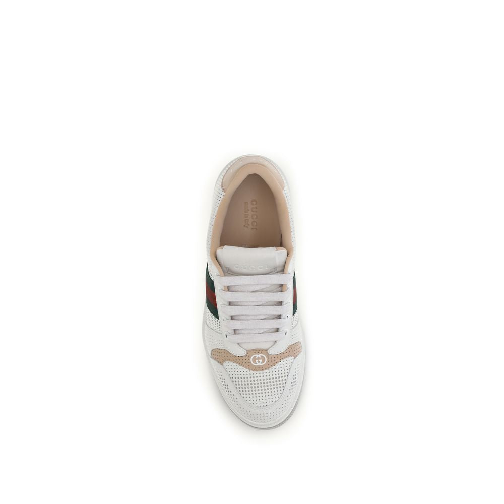 Gucci White Leather Athletic Sneakers