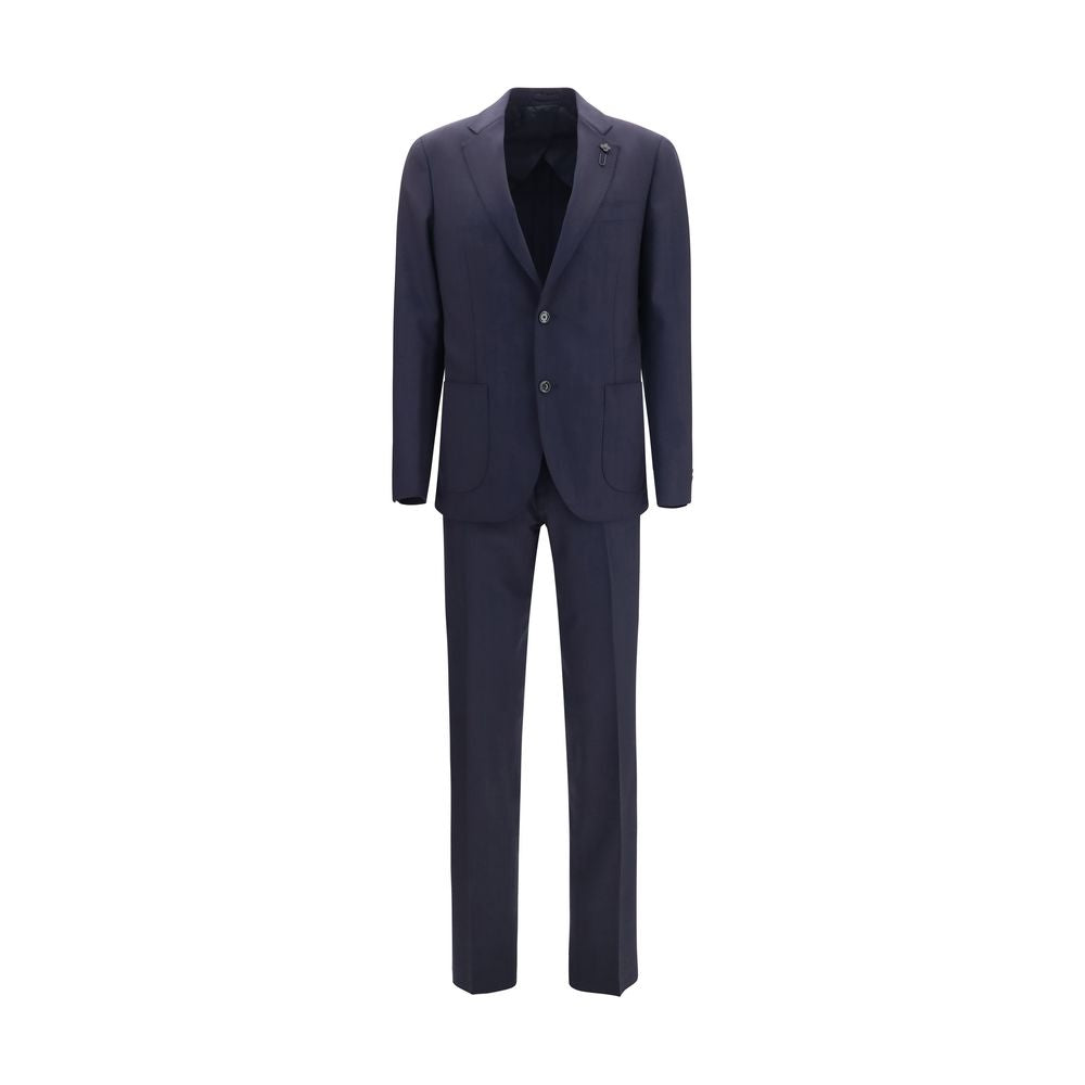 Lardini Blue Wool Two-Piece Suit