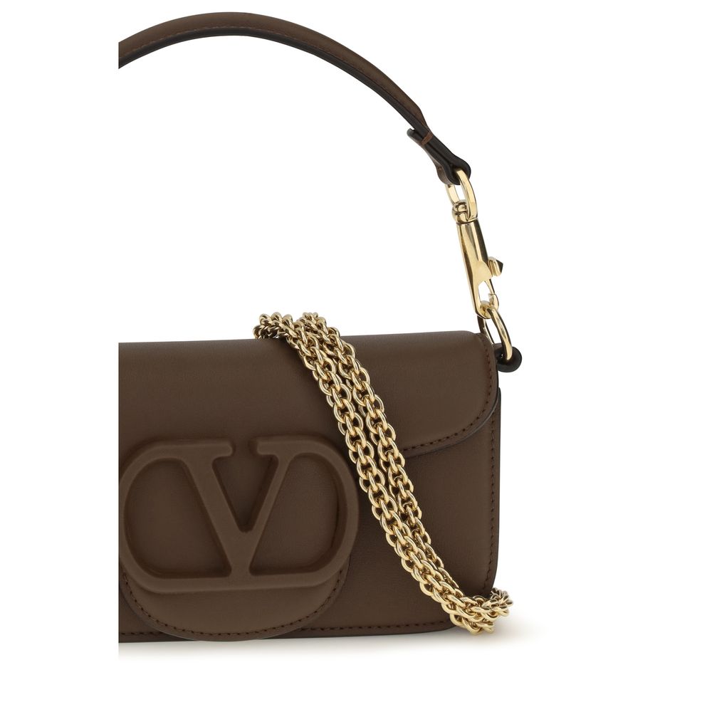 Valentino Garavani Brown Leather Shoulder Bag