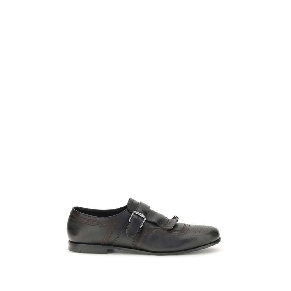 Church's Black Leather Slip-On Loafers