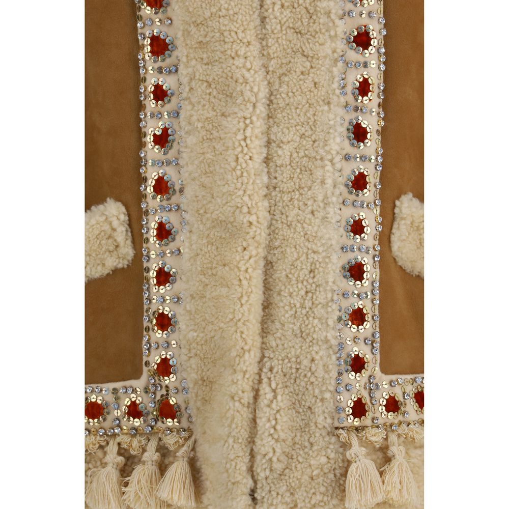 Valentino Garavani Beige Aries Aries Sleeveless Jacket