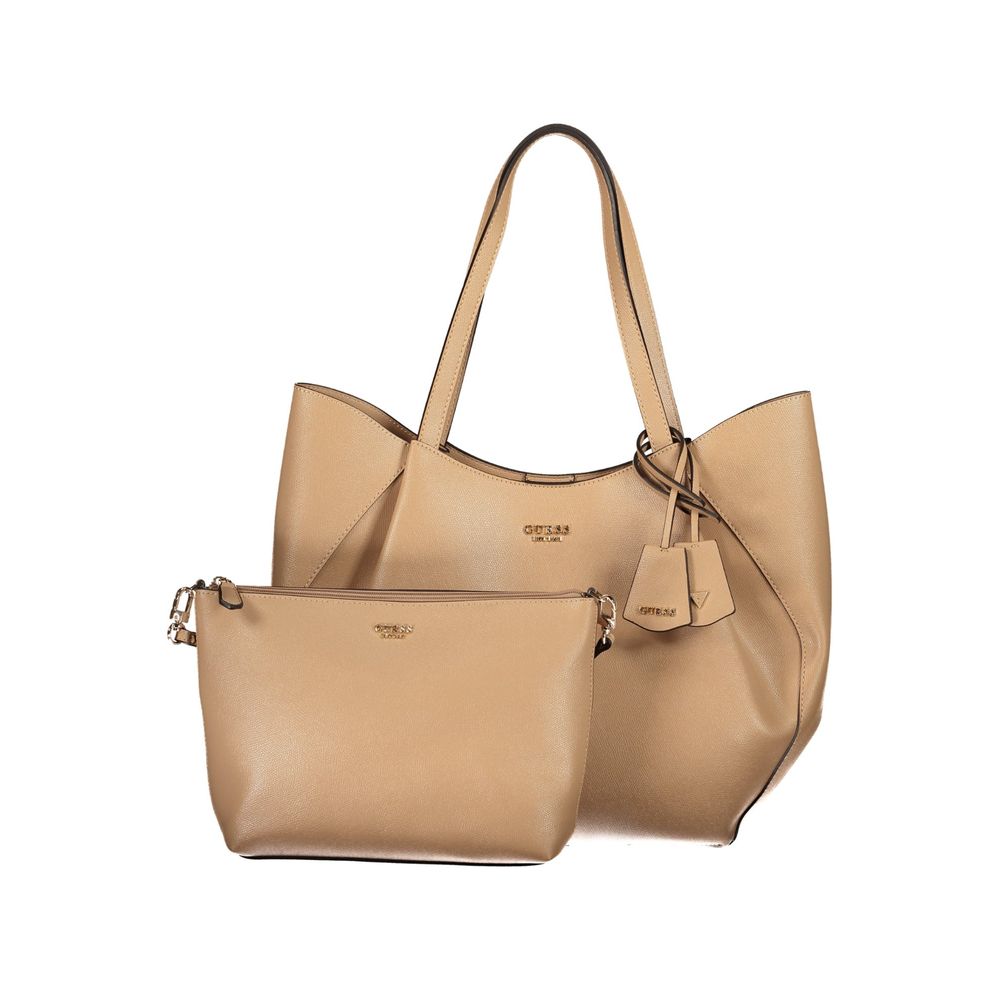Guess Jeans Beige Women's Bag with Shoulder Handles
