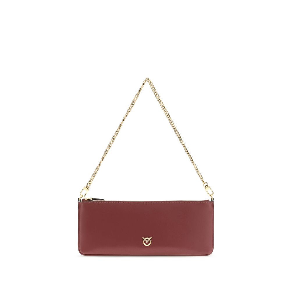PINKO Bordeaux Leather Shoulder Bag